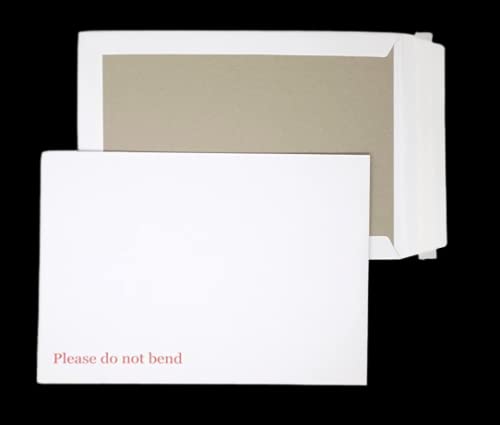 Please Do Not Bend Card Backed White Mailers | Hard Board Backed Envelopes | C4/A4 (324MM X 229MM) (250)