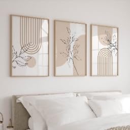 Affiches botaniques bohèmes pour salon et chambre moderne beige