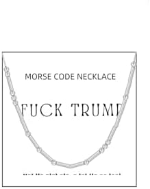 Fck Trump Morse Code Necklace For Women, Funny Hidden Message Stainless Steel Beads Series Adjustable Inspirational Motivational Gifts Jewelry image 5