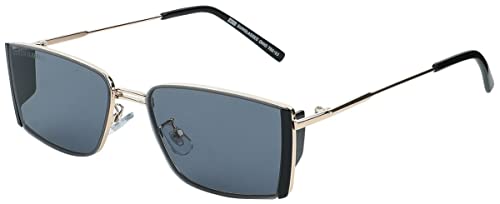 Urban Classics Lunettes de Soleil Ohio, Noir/doré, Taille Unique Mixte