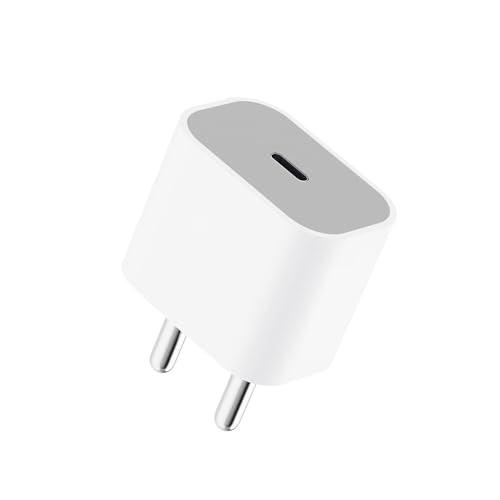 Image of 20W Type C Adapter for iPhone16 /16 Plus /16 Pro /16 Pro Max, iPhone15 /15 Plus /15 Pro /15 Pro Max, iphone14 /13 /12 /11 Series with PD 3.0 USB-C 20 Watt Fast Charging Adaptor - White
