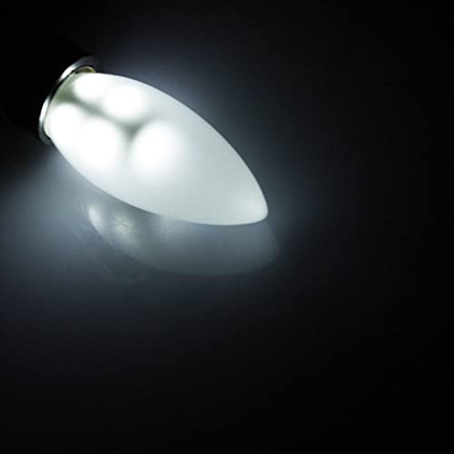 C25 Led Transparent Bulb 1W Ac110V E12 Edison Bulb Candle Holder Base 6500K Cool White Small Filament Bulb For Chandelier Dressing Table Lamp, Pack Of 6 #TOP2