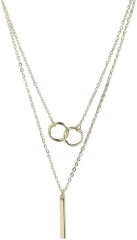 Buy Carlton London Gold Plated with Bar Double Chain Necklace for women ...
