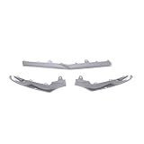 Front Bumper Lip Spoiler Chrome Chromium Trim Compatible For Mercedes Ben E Class W212 E550 E350 E400 A2128852774 A2128852874 A2128852674(Glossy silver)