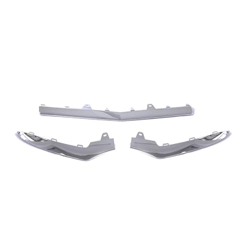 Front Bumper Lip Spoiler Chrome Chromium Trim Compatible For Mercedes Ben E Class W212 E550 E350 E400 A2128852774 A2128852874 A2128852674(Glossy silver)