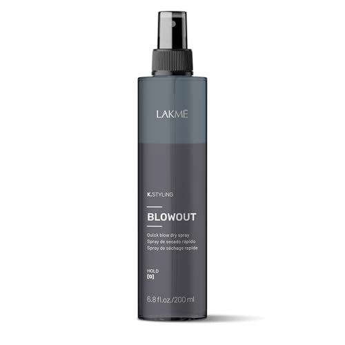 LAKMÉ K.Styling Blowout Blow Dry Spray, Dry Heat Protectant Spray for Hair, Frizz Control, 6.8 Fl Oz