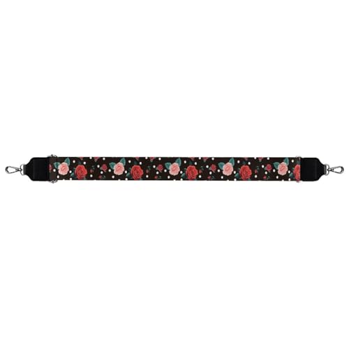 Image of TODIYADDU Vintage Red Rose Purse Straps Firm Replacement Crossbody Bag Strap for Women Mom Adjustable Wide Guitar Straps for Handbag for Gifts Sports Easter Adjustable Canva Straps Gifts