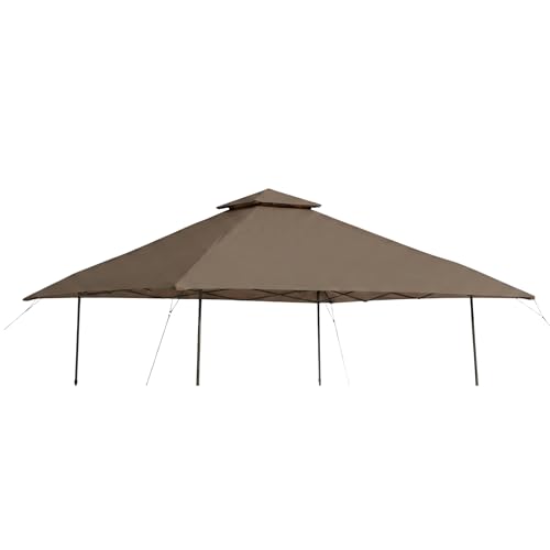 Garden Winds Reinforced RipLock 350 Replacement Canopy Top Cover Compatible with Coleman Oasis and Back Home 13' x 13' Tent Gazebo Models 2000004407, 2000035727 - Nutmeg