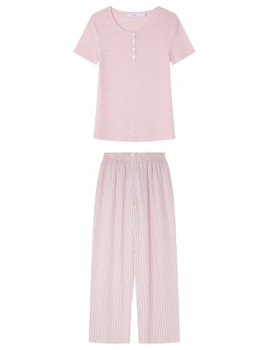 Pyjama long Daily Stripes Women'secret femme en coton rayé