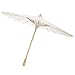 Juvale Parasol Umbrella Set - 6-Pack, 16 in Paper & Poplar Wood, White - Sun Umbrella for Garden Parties, Tea Party Decorations, & Weddings