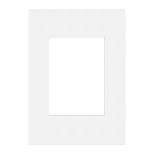 DEHA Design White Photo Mount A3 (29.7 x 42.0cm) – Acid-Free Archival Board for A4 (21.0 x 29.7cm) Photos and Prints
