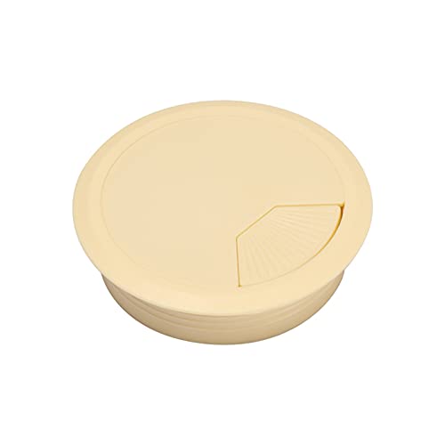 �f�X�N�p�P�[�u���O�����b�g�C 1PC ���p�I 60/80mm �f�X�N�e�[�u�� �v���X�`�b�N �P�[�u�����J�o�[ PC �R���s���[�^�[�f�X�N �ی^���C���[���� �O�����b�g�f�X�N�������C���[(Beige,80mm)