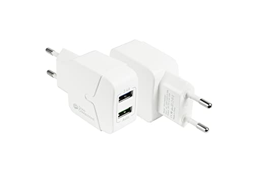 Good Connections Cargador USB de 12 W - 2 Puertos - 2 Puertos USB A Ideal para Smartphone, Tableta, etc. - Blanco Cover