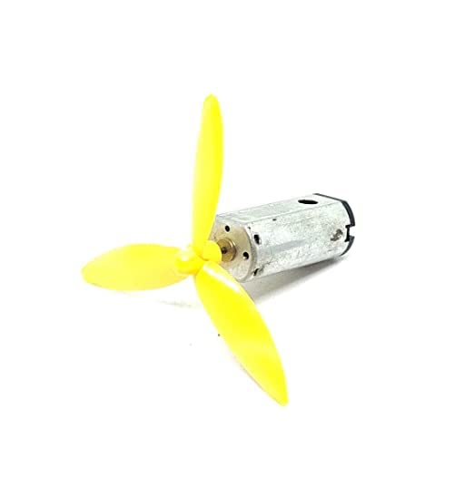S P Electron Pack of 1 PCS N50 3.7V - 7.4V Mini Drone DC Motor 10x12x25mm 25000 RPM + 1Pcs 50mm 3 Blade Propeller for Airplane Helicopter Drones Toy Car Robot DIY-Multi Purpose-image-10