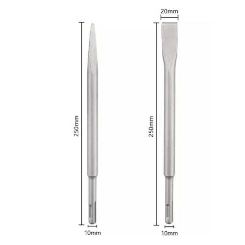 Genérico Kit de Ferramentas SDS Plus Universal 250mm Ponteiro Talhadeiras Brocas