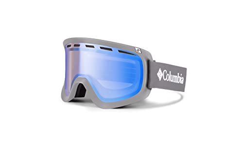 Masque de ski Columbia Benton Springs gris et blanc avec écran blue steel