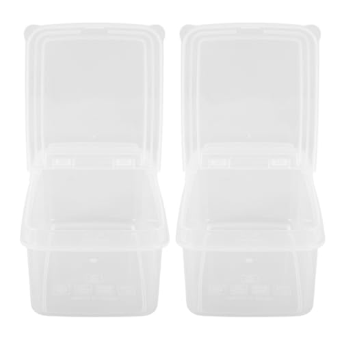WATIIFUFU 2 piezas Caja Almacenaje para Queso y Mantequilla con Tapa Reutilizable Contenedor Transparente para Lonchas Resistente y Versátil para Frigorífico y Cocina