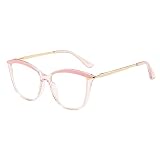 DURAGS Cat Eye Frame Ladies Reading Glasses, Stylish Blue Light Blocking Computer Eyeglasses, TR90 Spring Hinge Readers (Color : Pink, Size : 3.5 x)