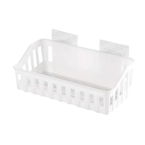 LIUHLFSR Panier d'égouttage Kitchen Bathroom Wall Storage Shelf Hanging Rack Corner Basket Holder Organizer pour Le Lavage des Fruits et Légumes(White)
