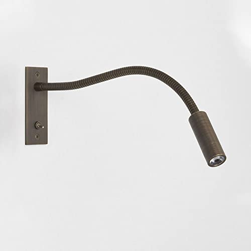 Foco de pared con cuello de cisne Lámpara LED de lectura junto a la cama, Aplique con cable empotrable ajustable con interruptor, Lámparas de cabecera flexibles Luces nocturnas para dormitorio Sala de