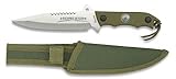 cuchilleria deportiva ALBAINOX 32105. Modell Horizon Messer. Grün. ABS-Griff. Inklusive Kompass. Nylonscheide. Werkzeug für Jagd, Angeln, Camping, Outdoor, Survival und Bushcraft