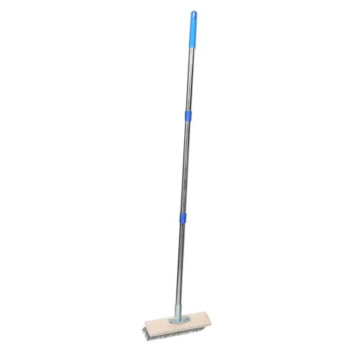 Brosse acier inoxydable avec manche réglable en métal durable pour cour