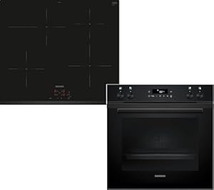 Siemens PQ212IAAB, iQ300 Einbau-Herd-Set, Bestehend aus HE271ABB4 Herd, 60 x 60 cm, Pyrolyse Selbstreinigung und Backautomatik, EI631CFB1E Induktionskochfeld, Bräterzone, Timer, Rahmenlos