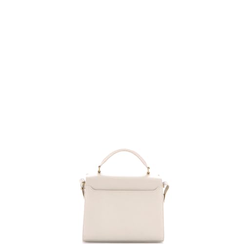 Saint Laurent, Pre-Loved Cassandra Top Handle Bag Leather Mini, White3