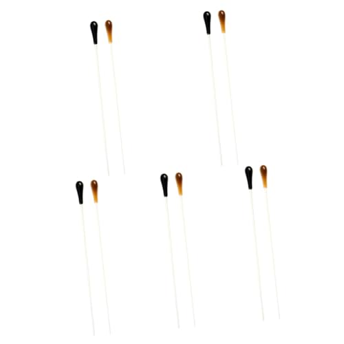 NULYLU 5sets Music Conducting Stick Resin Craft Show Performance for Conductor 2pcs*5