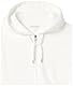 Amazon Essentials Herren Fleece-Kapuzenpulli mit durchgehendem Reißverschluss (erhältlich in den Größen Big & Tall), Grellweiß, L
