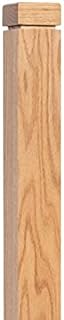 3 1/2" Notched Newel Post - Red Oak - White Oak - Poplar - Clean Routed Flat top Design - Stair and Railing Newels (48", Poplar)