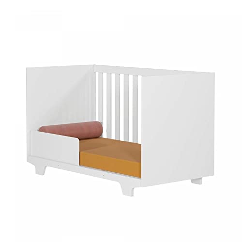 Quarto de Bebê com Berço Mini Cama Life e Cômoda Fly Tigus Baby Branco