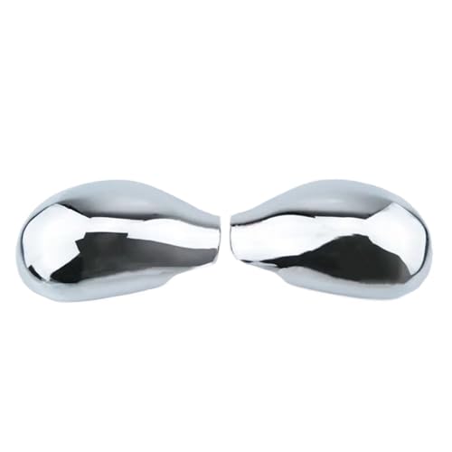 Coques de rétroviseur Citroën C2 argentées effet chrome miroir