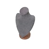 Colgante de mostrador de joyería pieza de nogal figura cuello modelo collar colgante collar estante de joyería estante de exhibición colgantes rellenos, talla única, nogal