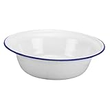 Ipetboom Plato de Esmalte Vintage Bandeja Profunda Multiusos para Horno Fuente Resistente para Pasteles y Asados Diseño Retro para Cocina y Uso Exterior