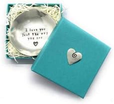Basic Spirit "I Love You Just The Way You Are." Pewter Trinket Dish Ring Bowl Wedding Gift Box - Image 2