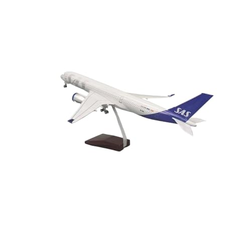 Modelo de avión SAS A350-900 de resina con acabados de alta fidelidad para vitrinas de 47 cm