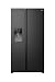 Hisense RS5P528STFC Side-by-Side mit Eis-, Crushed-und Wasserspender/ 528L/ Wassertank/ConnectLife/Supe... Box/Flat Duct/XXL Türfach/BxHxT: 91,1×178,6×61,5cm/ Schwarz [Energieklasse C]
