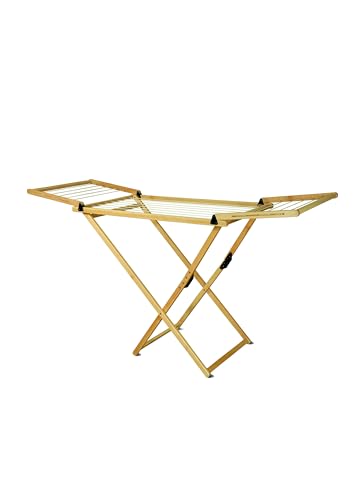 Karn, Étendoir Pliable en hêtre Étendoir à Linge en Bois Peu encombrant, élégant, Extensible pour l'extérieur et l'intérieur, Aussi pour draps, Produit...