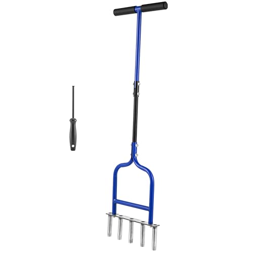Herramienta manual para airear césped con 5 picos acero inox miniatura 1