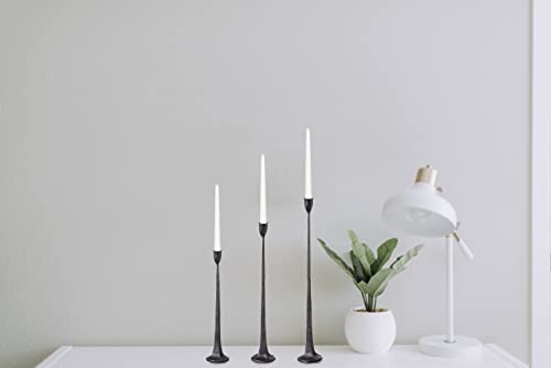 First Of A Kind Candlestick Holder - Set Of 3 Tall Cast Iron Candlesticks Holders, Farmhouse Decor #TOP3