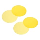 NUOBESTY 10 Stück Farbfolien für Lichtkorrektur Selbstklebende Runde Farbfilter für Led-studioleuchten Gelbe Farbfolien zur Lichtstimmung Wiederverwendbar Vielseitig für Fotostudio und