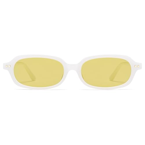 Retro Small Rectangle Sunglasses for Women Men Trendy Narrow Square Sunnies AP3729