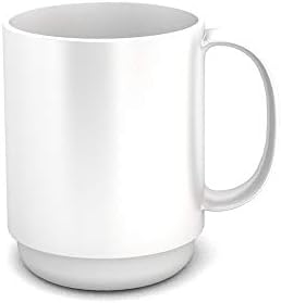 Ornamin 11459 Mug with Handle 300 ml Green (model 510) | stable coffee mug made of plastic, coffee cup, reusable cup, tea cup