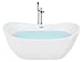 Produktbild Stilvolle Acryl Badewanne oval freistehend weiß mit Überlauf 170 x 77 cm Antiqua