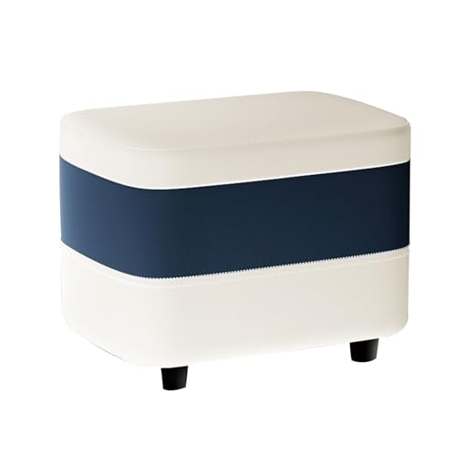 ZLLPIGLS Multi-Funcional Baul Almacenaje Dormitorio con Estructura Sólida, Banco Almacenaje con Funciones de Gran Capacidad de Almacenamiento, para Sala de Estar, Entrada, Dormitorio(White and Blue)