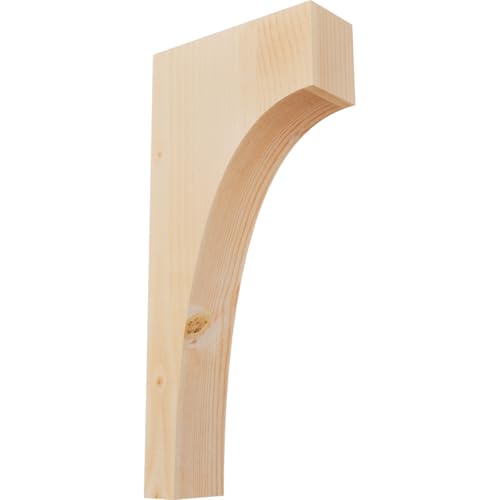 Ekena Millwork COR04X10X22HUN00SDF 3 1/2"W x 10"D x 22"H Huntington Smooth Corbel, Douglas Fir