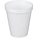 Dart Container Corp. 209-8J8 8J8 Foam Cups, 8 oz, White (Pack of 1000)