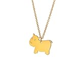Genérico Collar de hipopótamo para mujer, colgante mono de hipopótamo chapado en oro 18Ky, delicado regalo de joyería animal