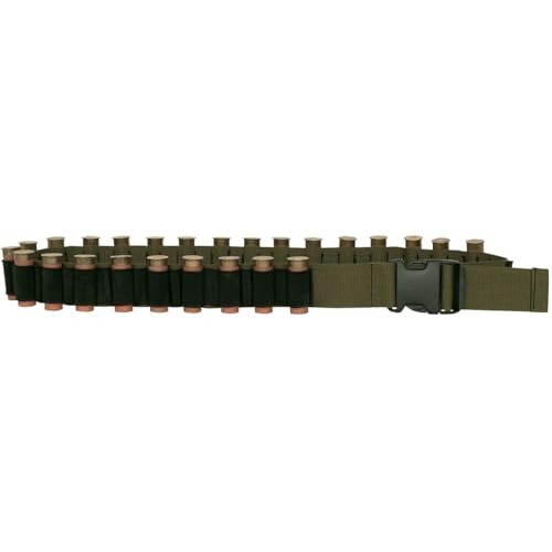 Fox Outdoor Products Military Shotgun Canvas Shell Bandolier Belt, Olive Drab